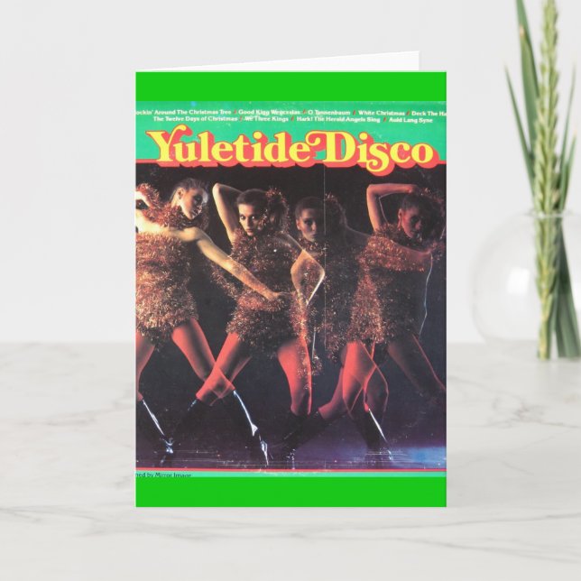 Carte de Noël de couverture de disque vinyle (Devant)
