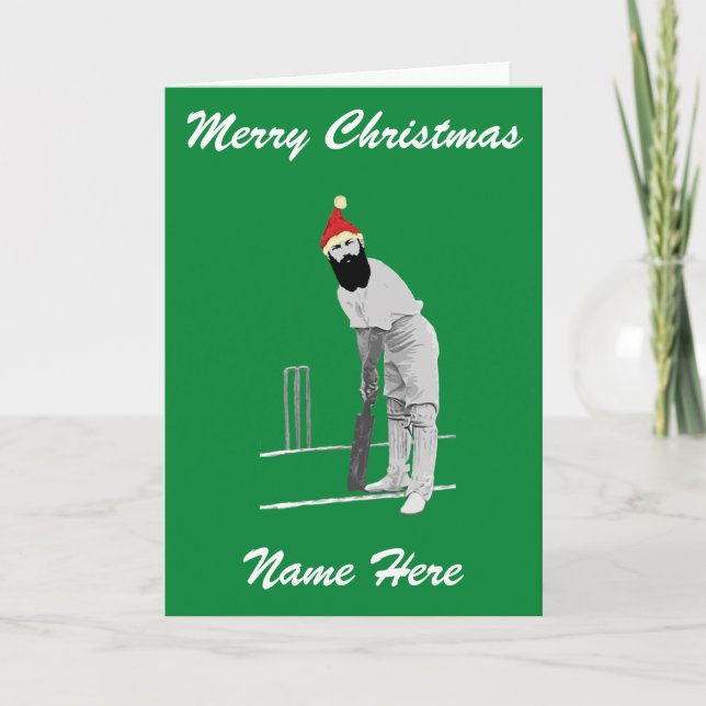 Carte de Noël de cricket (Devant)