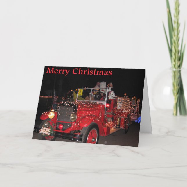 Carte de Noël de défilé de lumière électrique (Devant)