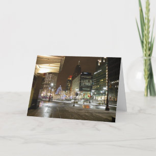 Carte de Noël de Detroit Michigan