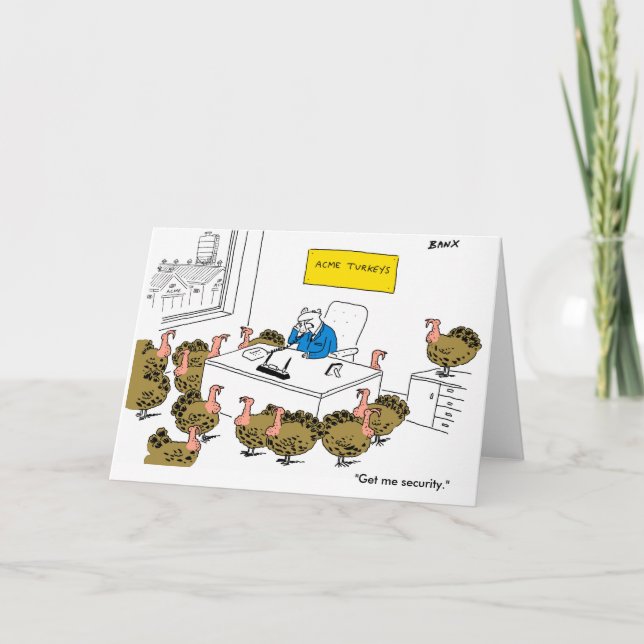 Carte de Noël de dindes (Devant)