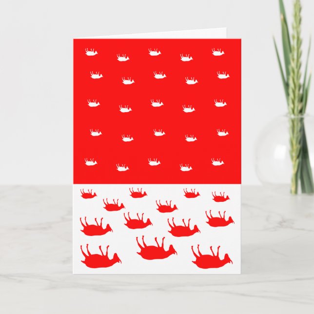 Carte de Noël de évanouissement de chèvres (Devant)