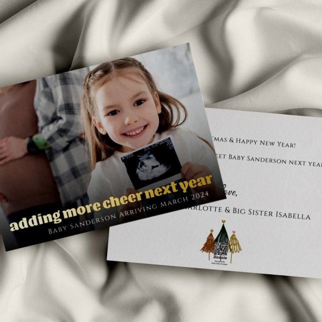 Carte de Noël de Faire-part de grossesse Gold Foil (Créateur téléchargé)