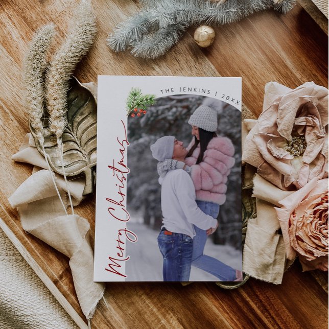 Carte de Noël de famille de photos Arch (Créateur téléchargé)