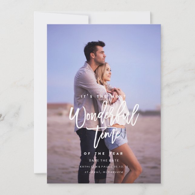 Carte de Noël de fiançailles, carte de Noël de mis (Devant)