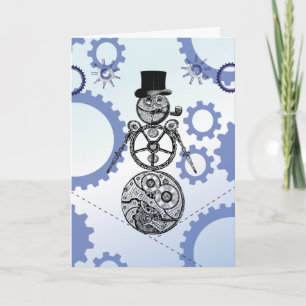 Carte de Noël de Gearry de bonhomme de neige de