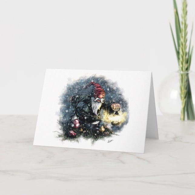 Carte de Noël de gnome (Devant)