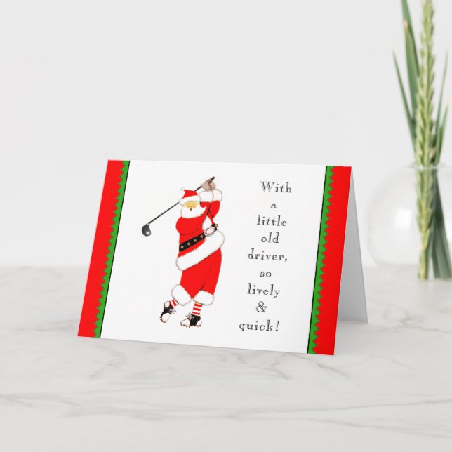 Carte de Noël de golf (Devant)