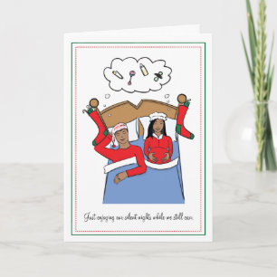 Carte de Noël de grossesse - Afro-Américain