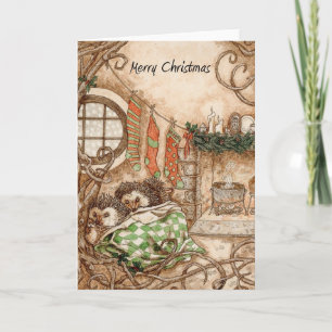 Carte de Noël de hérisson - partie