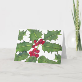 Carte de Noël de houx 1