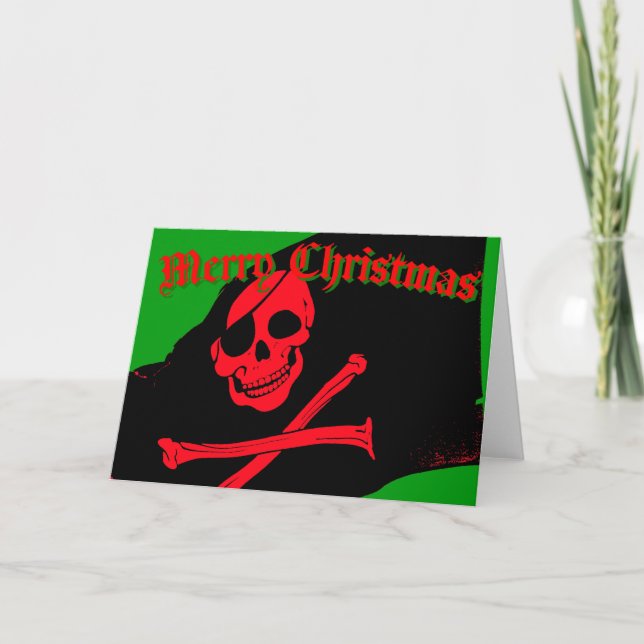 carte de Noël de jolly roger (Devant)