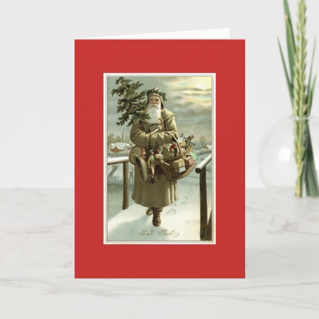 Carte de NOËL de JUILLET d'un DIEU de Noël de père (Devant)