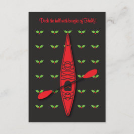 Carte de Noël de kayak "plate-forme invitation de