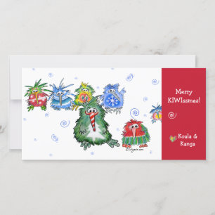 Carte de Noël de Kiwi de dessin animé