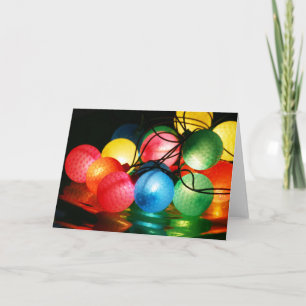 Carte de Noël de la balle de golf