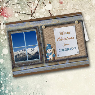 Carte de Noël de la carte mignonne Colorado