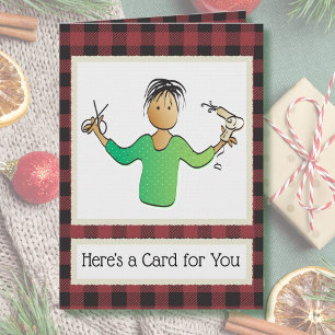 Carte de Noël de la coiffeuse du client