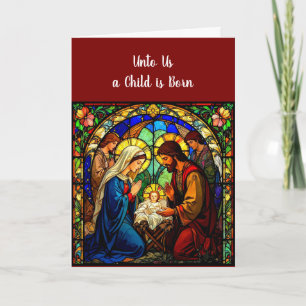 Carte de Noël de la crèche