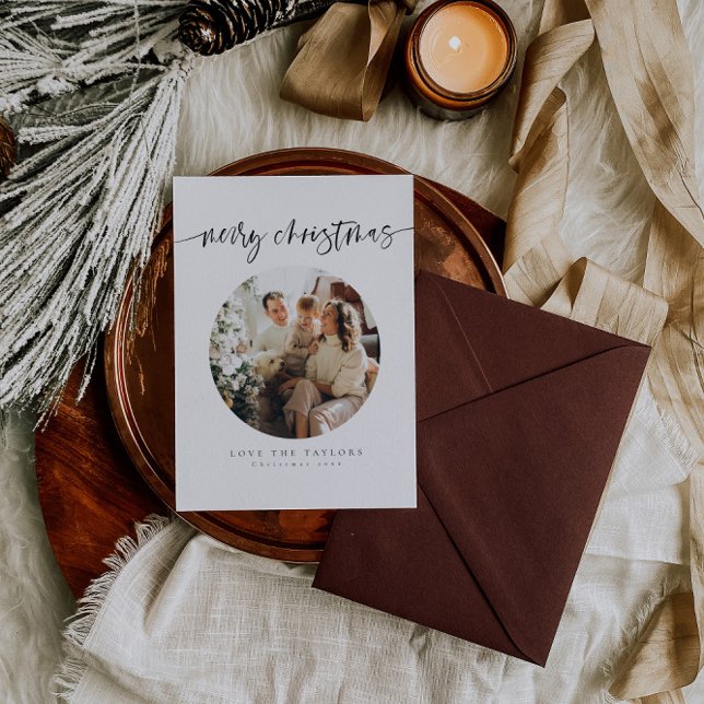 Carte de Noël de la famille Calligraphie (Créateur téléchargé)