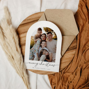 Carte de Noël de la famille de photos à script mod