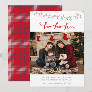 Carte de Noël de la famille père Noël