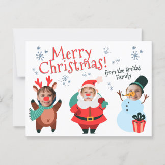 Carte de Noël de la famille personnalisée