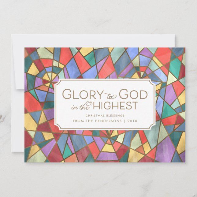 Carte de Noël de la fenêtre de verre (Devant)