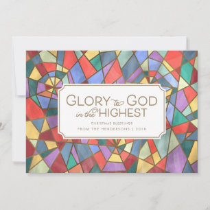 Carte de Noël de la fenêtre de verre