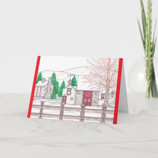 Carte de Noël de la ferme (Devant)