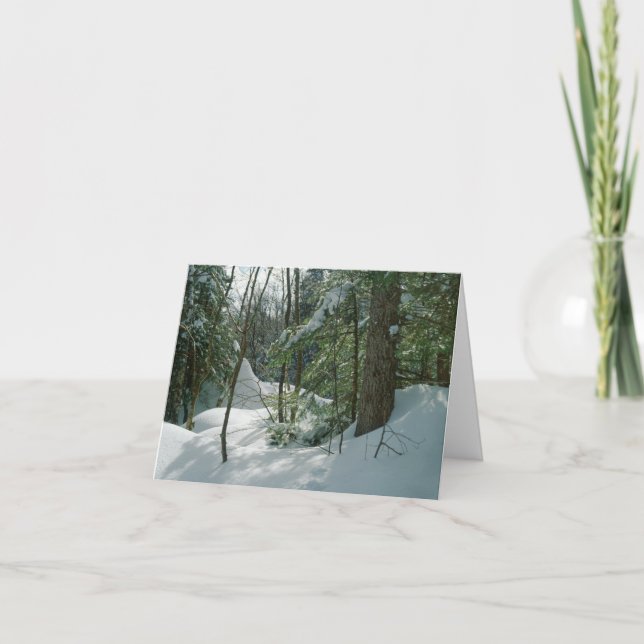 Carte de Noël de la forêt de neige Mt Washington N (Devant)