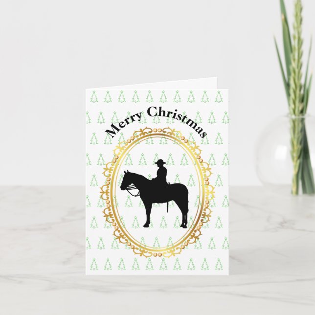 Carte de Noël de la Gendarmerie canadienne à cheva (Devant)