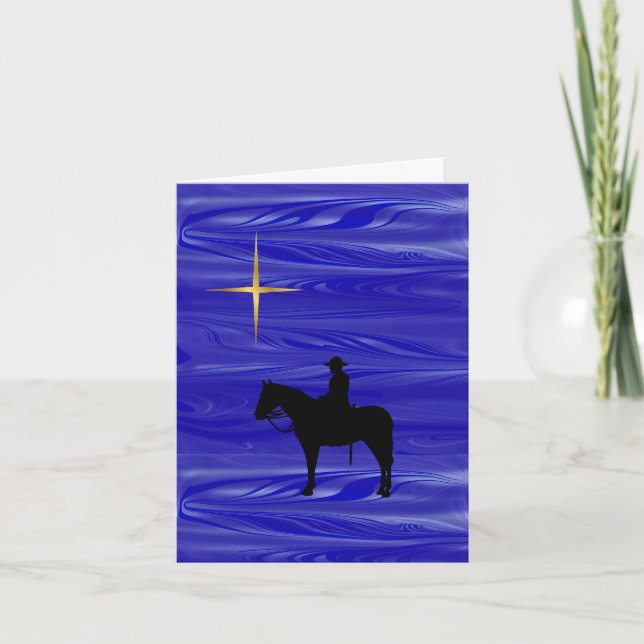 Carte de Noël de la Gendarmerie canadienne du chev (Devant)