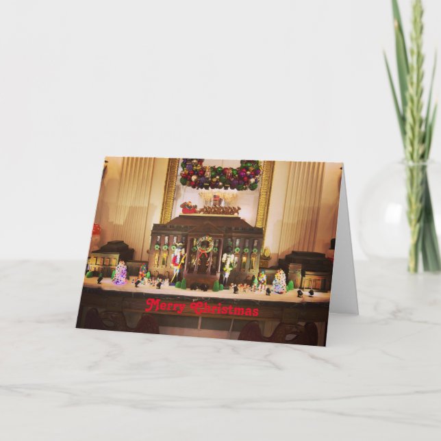 Carte de Noël de la maison de pain d'épice (Devant)