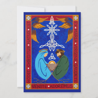 Carte de Noël de la Nativité médiévale