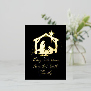 Carte de Noël de la Nativité simple