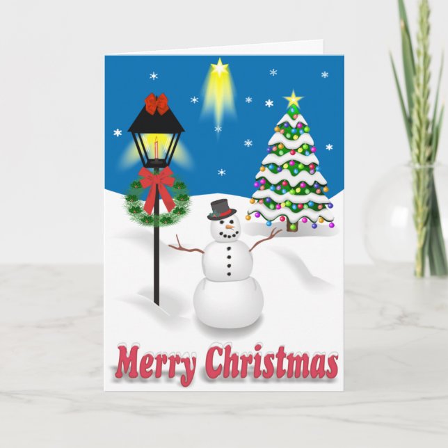 Carte de Noël de la nuit d'hiver (Devant)