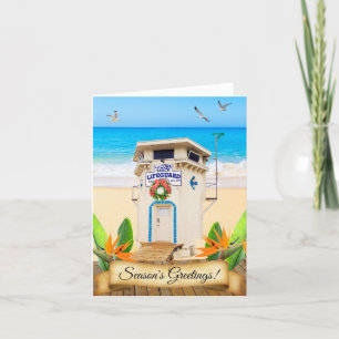 Carte de Noël de la plage de Californie du Sud