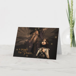 Carte de Noël de la prière de paix