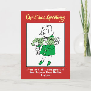Carte de Noël de la société de fournitures de déco