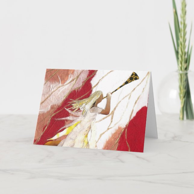 Carte de Noël de l'ange triomphal (Devant)