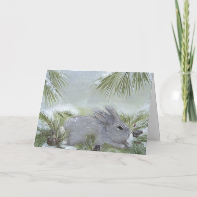 Carte de Noël de lapin (Devant)