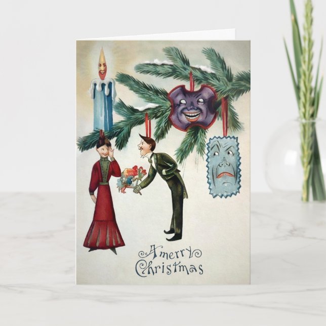 Carte de Noël de l'Arbre Déplaisant victorien (Devant)