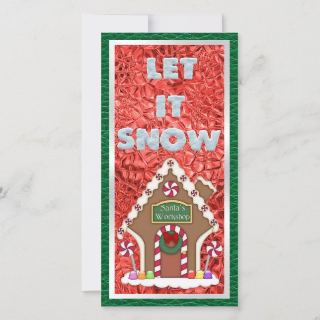 Carte de Noël de l'atelier père Noël (Devant)