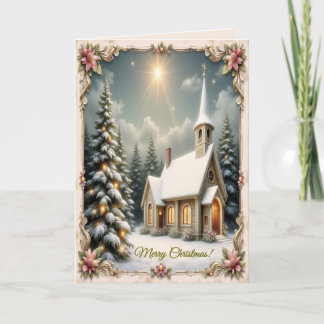 Carte de Noël de l'église chrétienne