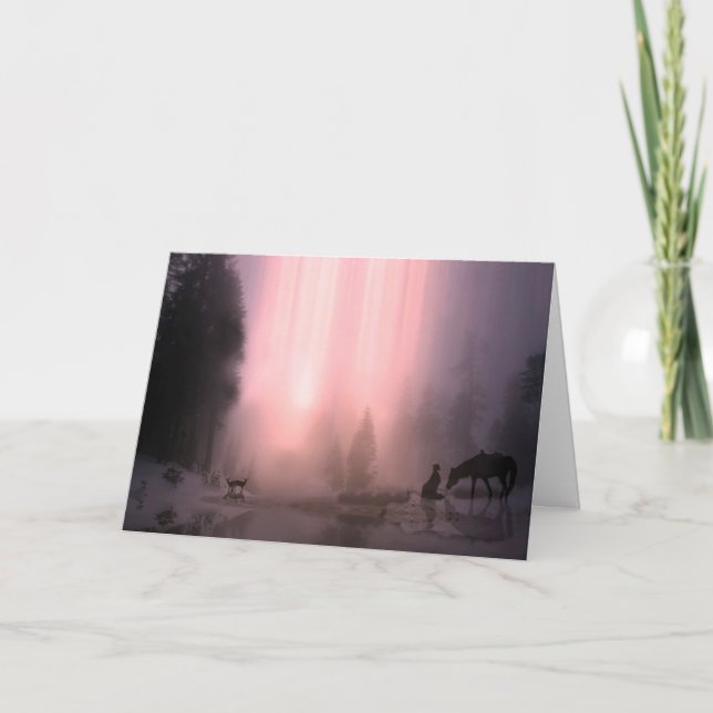 Carte de Noël de l'église Cowboy (Devant)