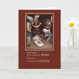 Carte de Noël de l'église de naissance de l'enfant