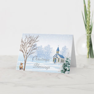 Carte de Noël de l'église du pays