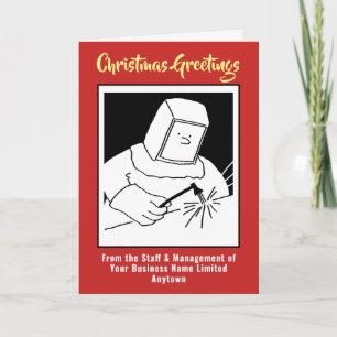Carte de Noël de l'entreprise de soudeur ou de for