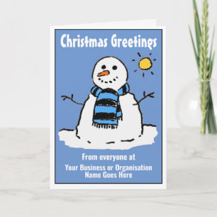Carte de Noël de l'entreprise Fun Snowman.